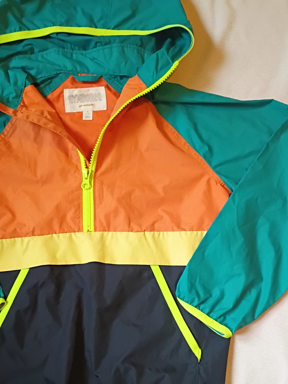 Gymboree Bright Color Black Windbreaker